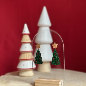 BOUCLES D’OREILLES « SAPIN PAILLETÉ »
