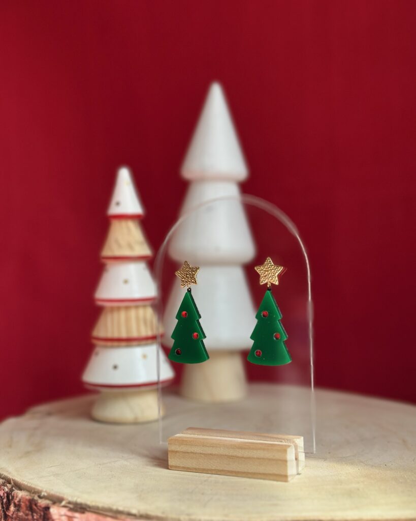 BOUCLES D’OREILLES « SAPIN »