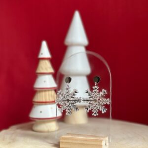 BOUCLES D’OREILLES « FLOCON PAILLETÉ »